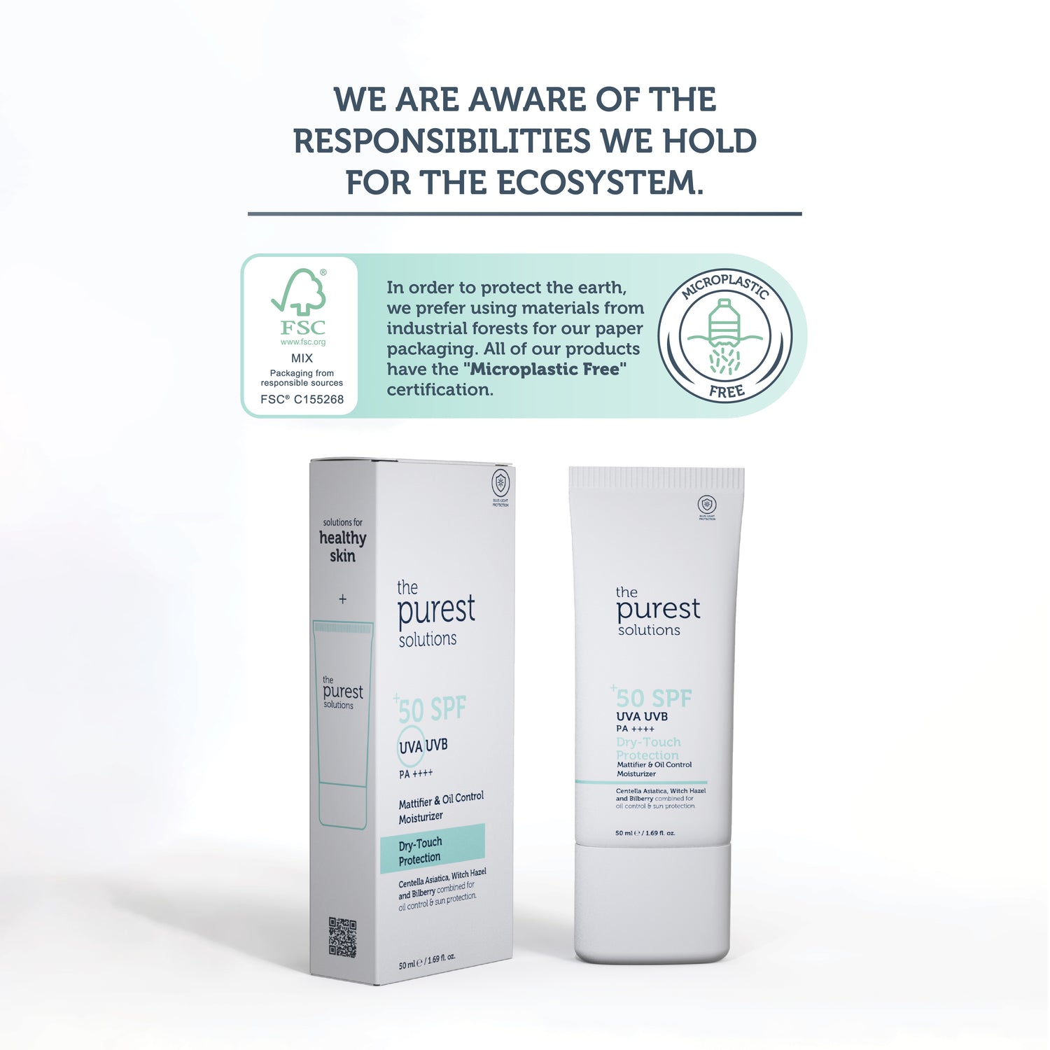 Dry-Touch Protection Mattifier &amp; Oil Control Moisturizer for Oily Skin 50+ SPF 50 ml.