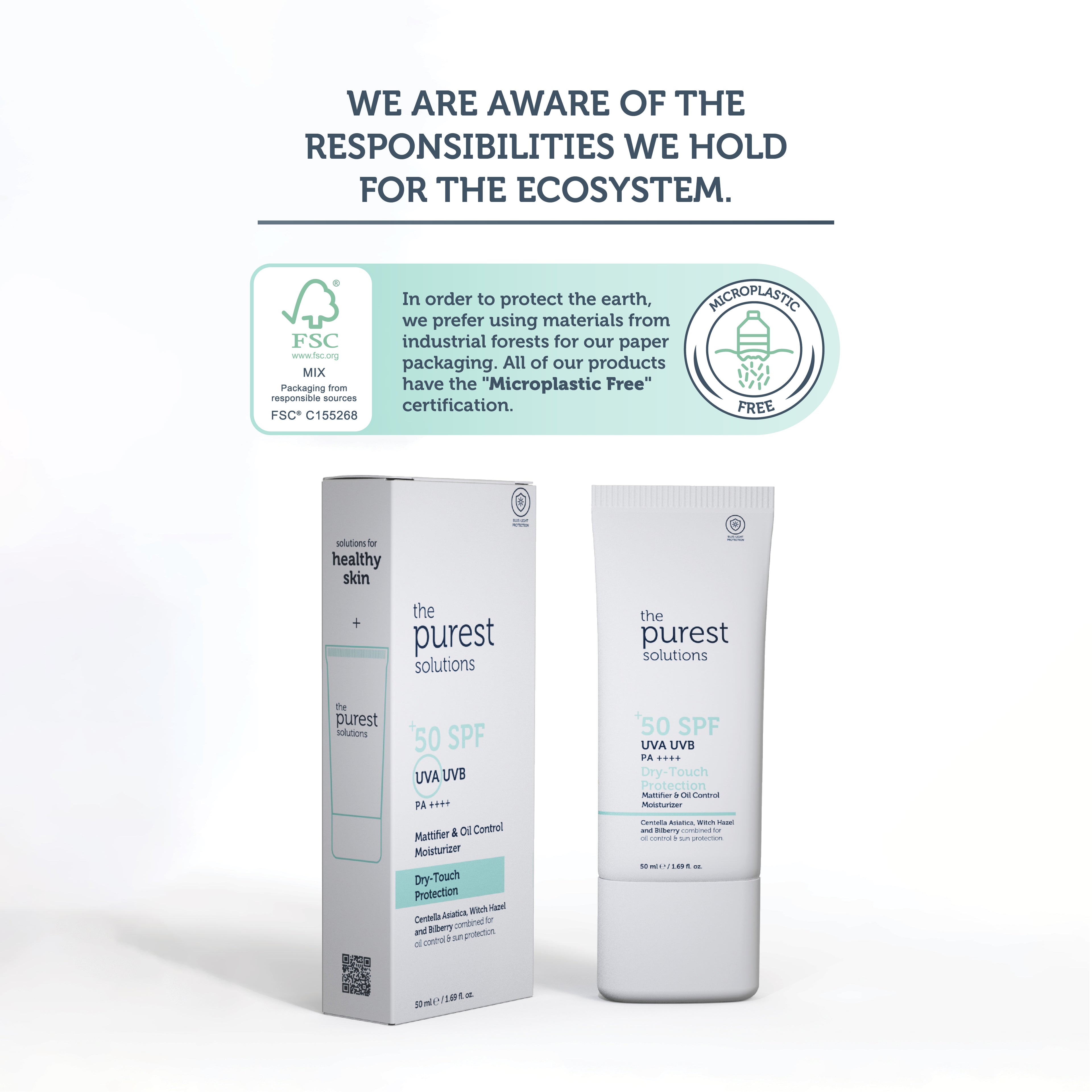 Dry-Touch Protection Mattifier &amp; Oil Control Moisturizer for Oily Skin 50+ SPF 50 ml.