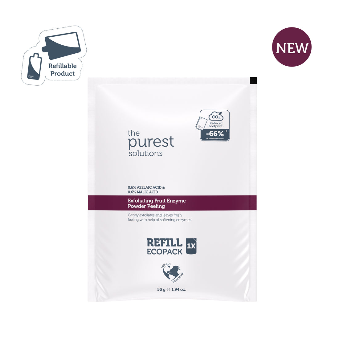 Exfoliating Fruit Enzyme Powder Peeling 55 Gr